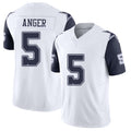Dallas #5 Bryan Player Football V Neck Short Sleeve White Jersey Anger For Men Youth Women Gift