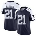 Dallas #21 Caelen Player Football V Neck Short Sleeve Navy Jersey Carson For Men Youth Women Gift