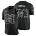 Dallas #80 Brown Player Football V Neck Short Sleeve Black Jersey Camden For Men Youth Women Gift