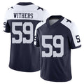 Dallas #59 Withers Player Football V Neck Short Sleeve Navy Jersey DJ For Men Youth Women Gift