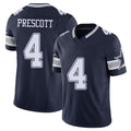 Dallas #4 Dak Player Football V Neck Short Sleeve Navy Jersey Prescott For Men Youth Women Gift