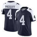 Dallas #4 Dak Player Football V Neck Short Sleeve Navy Jersey Prescott For Men Youth Women Gift