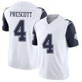 Dallas #4 Dak Player Football V Neck Short Sleeve White Jersey Prescott For Men Youth Women Gift
