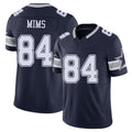 Dallas #84 Denzel Player Football V Neck Short Sleeve Navy Jersey Mims For Men Youth Women Gift