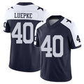 Dallas #40 Luepke Player Football V Neck Short Sleeve Navy Jersey Hunter For Men Youth Women Gift