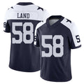 Dallas #58 Land Player Football V Neck Short Sleeve Navy Jersey Isaiah For Men Youth Women Gift