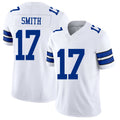 Dallas #17 Smith Player Football V Neck Short Sleeve White Jersey Jaden For Men Youth Women Gift