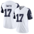 Dallas #17 Smith Player Football V Neck Short Sleeve White Jersey Jaden For Men Youth Women Gift