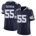 Dallas #55 Barham Player Football V Neck Short Sleeve Navy Jersey Jaishawn For Men Youth Women Gift