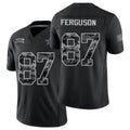 Dallas #87 Ferguson Player Football V Neck Short Sleeve Black Jersey Jake For Men Youth Women Gift