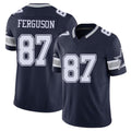 Dallas #87 Ferguson Player Football V Neck Short Sleeve Navy Jersey Jake For Men Youth Women Gift