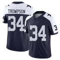 Dallas #34 Thompson Player Football V Neck Short Sleeve Navy Jersey Jalen For Men Youth Women Gift