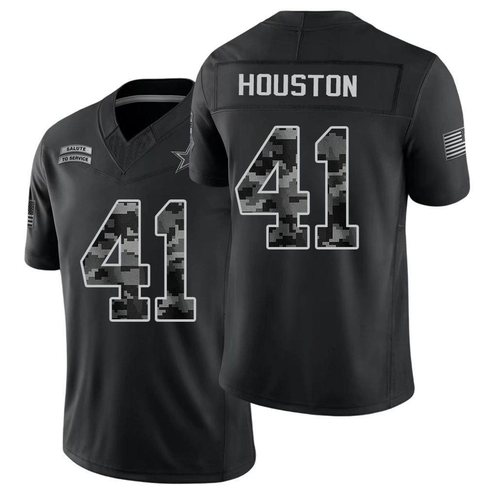 Dallas #41 Houston Player Football V Neck Short Sleeve Black Jersey James For Men Youth Women Gift
