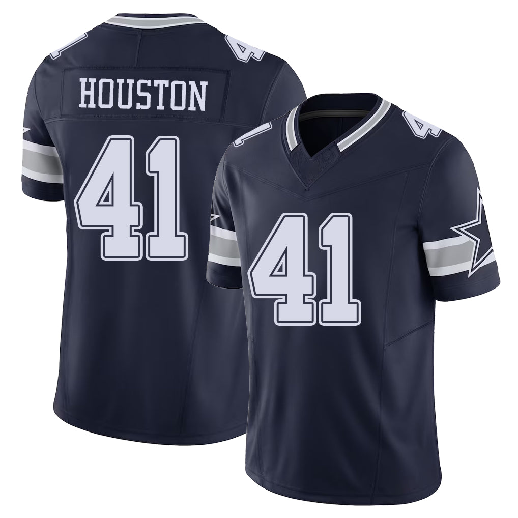 Dallas #41 Houston Player Football V Neck Short Sleeve Navy Jersey James For Men Youth Women Gift