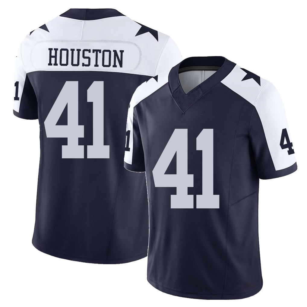 Dallas #41 Houston Player Football V Neck Short Sleeve Navy Jersey James For Men Youth Women Gift