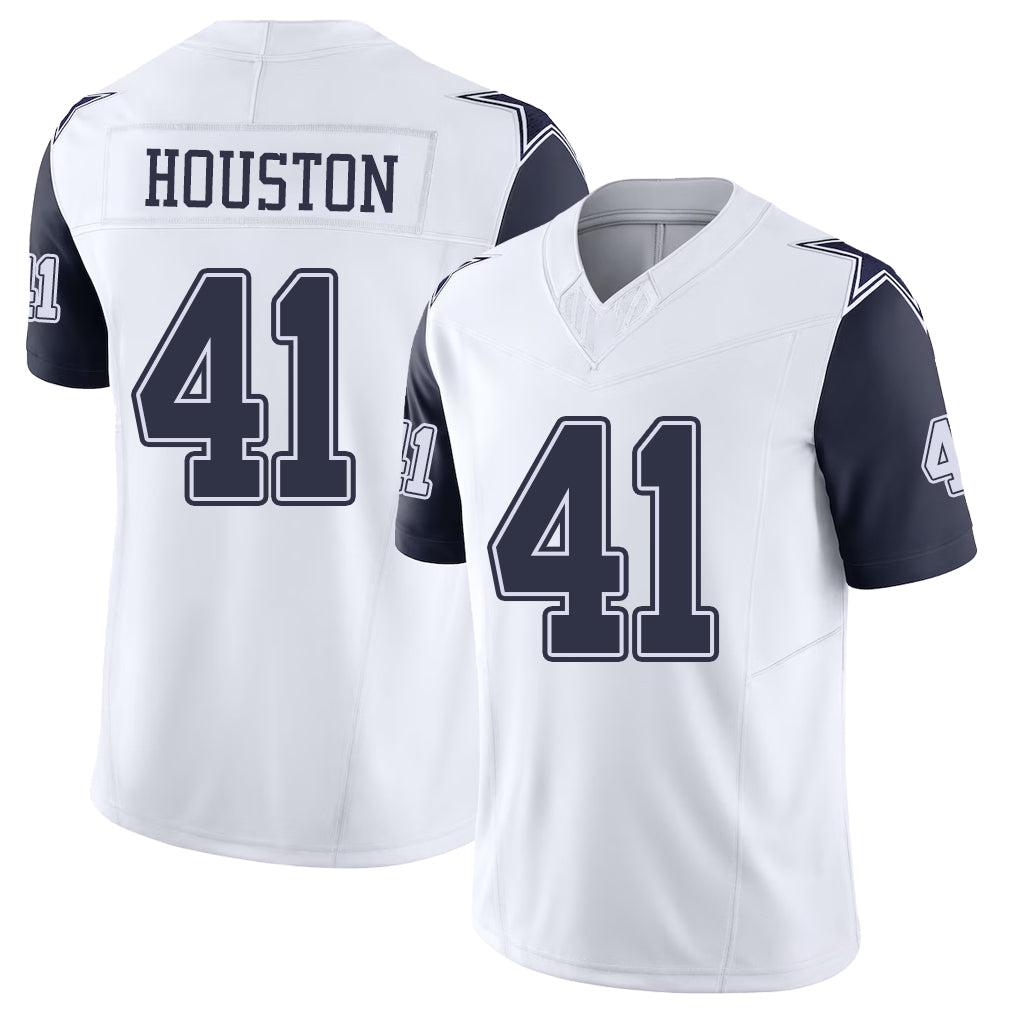 Dallas #41 Houston Player Football V Neck Short Sleeve White Jersey James For Men Youth Women Gift