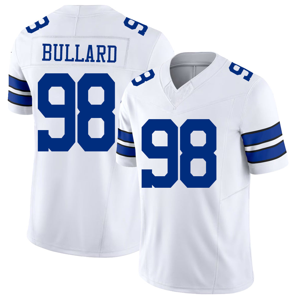 Dallas #98 Bullard Player Football V Neck Short Sleeve White Jersey Jonathan For Men Youth Women Gift