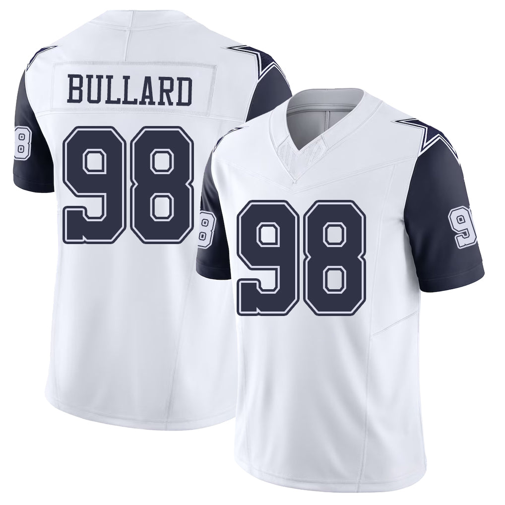 Dallas #98 Bullard Player Football V Neck Short Sleeve White Jersey Jonathan For Men Youth Women Gift