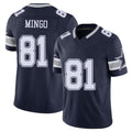 Dallas #81 Mingo Player Football V Neck Short Sleeve Navy Jersey Jonathan For Men Youth Women Gift