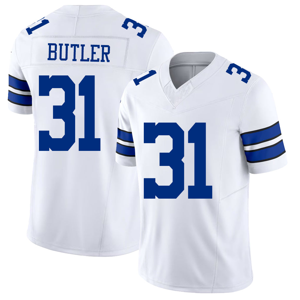 Dallas #31 Butler Player Football V Neck Short Sleeve White Jersey Josh For Men Youth Women Gift