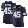 Dallas #45 Barron Player Football V Neck Short Sleeve Navy Jersey Justin For Men Youth Women Gift