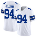 Dallas #94 Gilliam Player Football V Neck Short Sleeve White Jersey Kelvin For Men Youth Women Gift