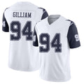 Dallas #94 Gilliam Player Football V Neck Short Sleeve White Jersey Kelvin For Men Youth Women Gift