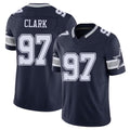 Dallas #97 Clark Player Football V Neck Short Sleeve Navy Jersey Kenny For Men Youth Women Gift