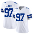 Dallas #97 Clark Player Football V Neck Short Sleeve White Jersey Kenny For Men Youth Women Gift