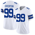 Dallas #99 Overton Player Football V Neck Short Sleeve White Jersey  LT For Men Youth Women Gift