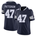 Dallas #47 Patterson Player Football V Neck Short Sleeve Navy Jersey Langston For Men Youth Women Gift