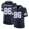 Dallas #86 Schoonmaker Player Football V Neck Short Sleeve Navy Jersey Luke For Men Youth Women Gift