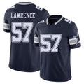 Dallas #57 Lawrence Player Football V Neck Short Sleeve Navy Jersey Malachi For Men Youth Women Gift