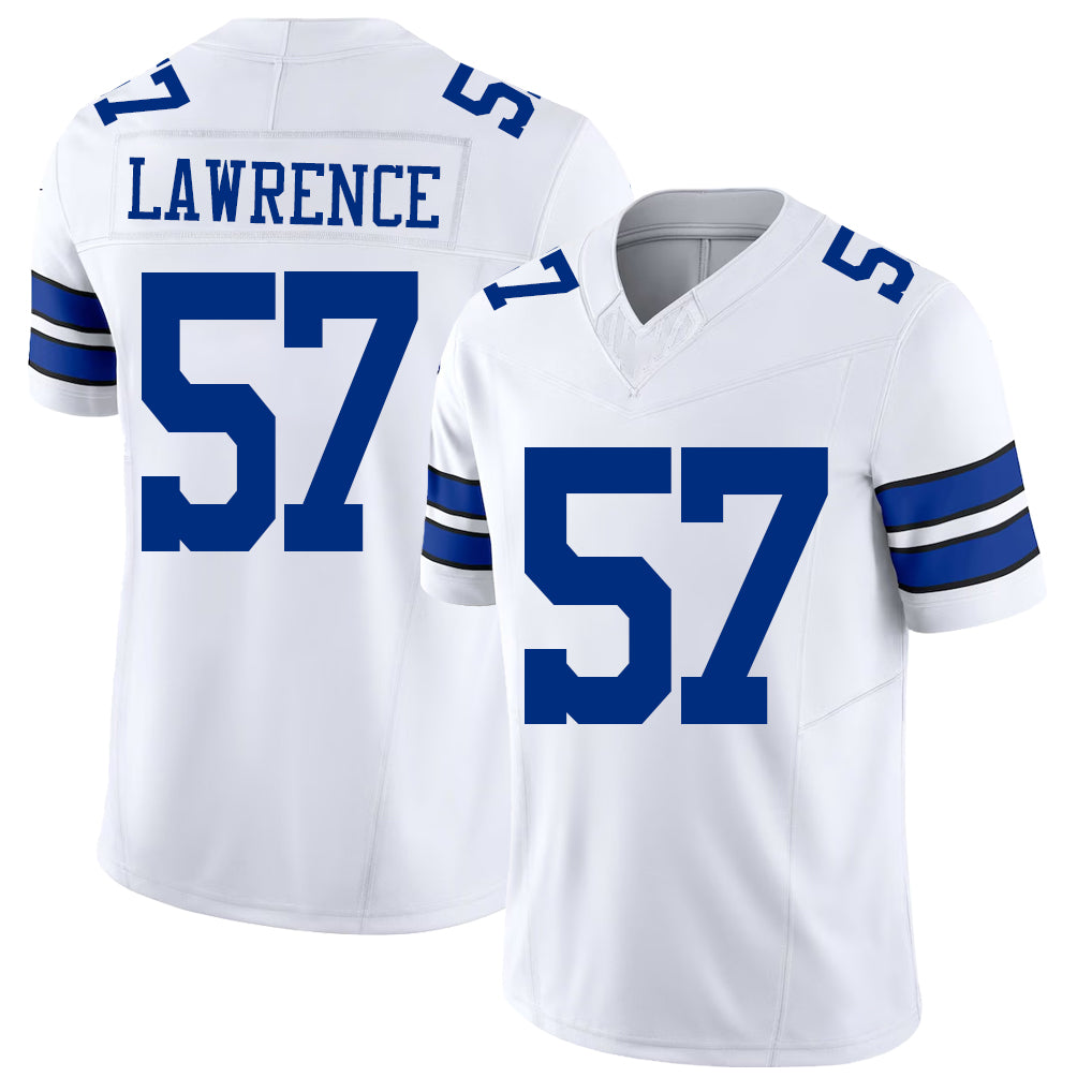 Dallas #57 Lawrence Player Football V Neck Short Sleeve White Jersey  Malachi For Men Youth Women Gift