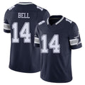 Dallas #14 Bell Player Football V Neck Short Sleeve Navy Jersey Markquese For Men Youth Women Gift