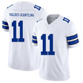 Dallas #11 Valdes-Scantling Player Football V Neck Short Sleeve White Jersey Marquez For Men Youth Women Gift