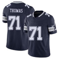 Dallas #71 Thomas Player Football V Neck Short Sleeve Navy Jersey Nathan For Men Youth Women Gift