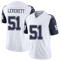 Dallas #51 Leverett Player Football V Neck Short Sleeve Jersey White Nick For Men Youth Women Gift
