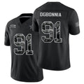 Dallas #91 Ogbonnia Player Football V Neck Short Sleeve Black Jersey Otito For Men Youth Women Gift