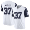 Dallas #37 Mafah Player Football V Neck Short Sleeve Jersey White Phil For Men Youth Women Gift