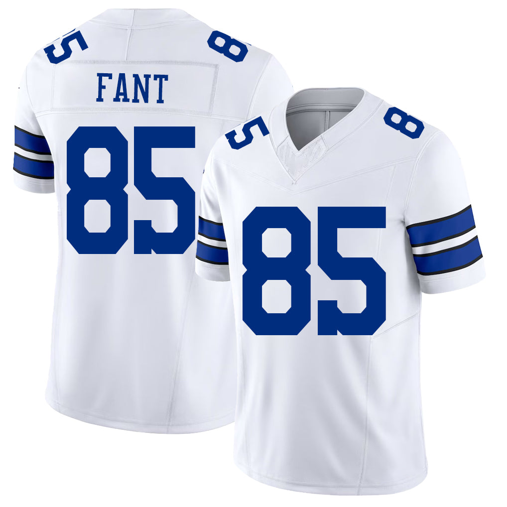 Dallas #85 Fant Player Football V Neck Short Sleeve White Jersey Princeton For Men Youth Women Gift