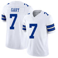 Dallas #7 Gary Player Football V Neck Short Sleeve White Jersey Rashan For Men Youth Women Gift