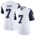 Dallas #7 Gary Player Football V Neck Short Sleeve Jersey White Rashan For Men Youth Women Gift
