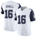 Dallas #16 Howell Player Football V Neck Short Sleeve Jersey White Sam For Men Youth Women Gift