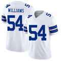 Dallas #54 Williams Player Football V Neck Short Sleeve White Jersey Sam For Men Youth Women Gift