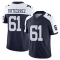 Dallas #61 Gutierrez Player Football V Neck Short Sleeve Jersey Navy Sebastian For Men Youth Women Gift