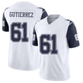 Dallas #61 Gutierrez Player Football V Neck Short Sleeve Jersey White Sebastian For Men Youth Women Gift