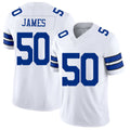 Dallas #50 James Player Football V Neck Short Sleeve White Jersey Shemar For Men Youth Women Gift