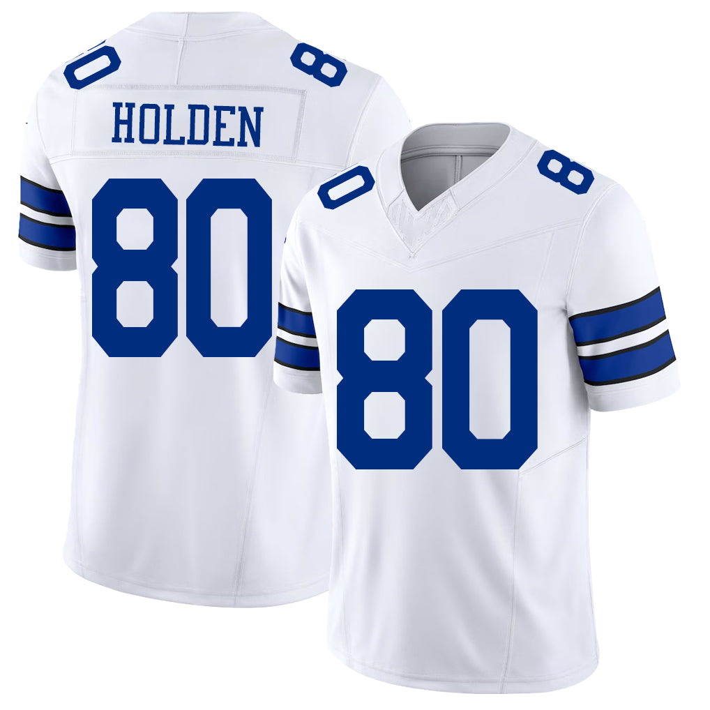 Dallas #80 Holden Player Football V Neck Short Sleeve White Jersey Traeshon For Men Youth Women Gift
