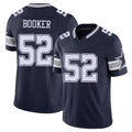 Dallas #52 Booker Player Football V Neck Short Sleeve Navy Jersey Tyler For Men Youth Women Gift